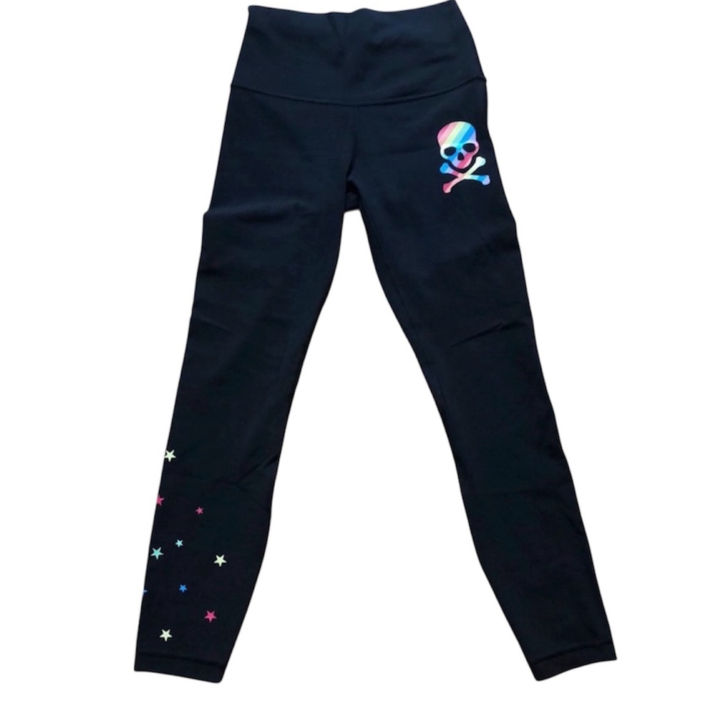Lululemon X SoulCycle Pride Align Leggings Skull & Stars Black Size 8